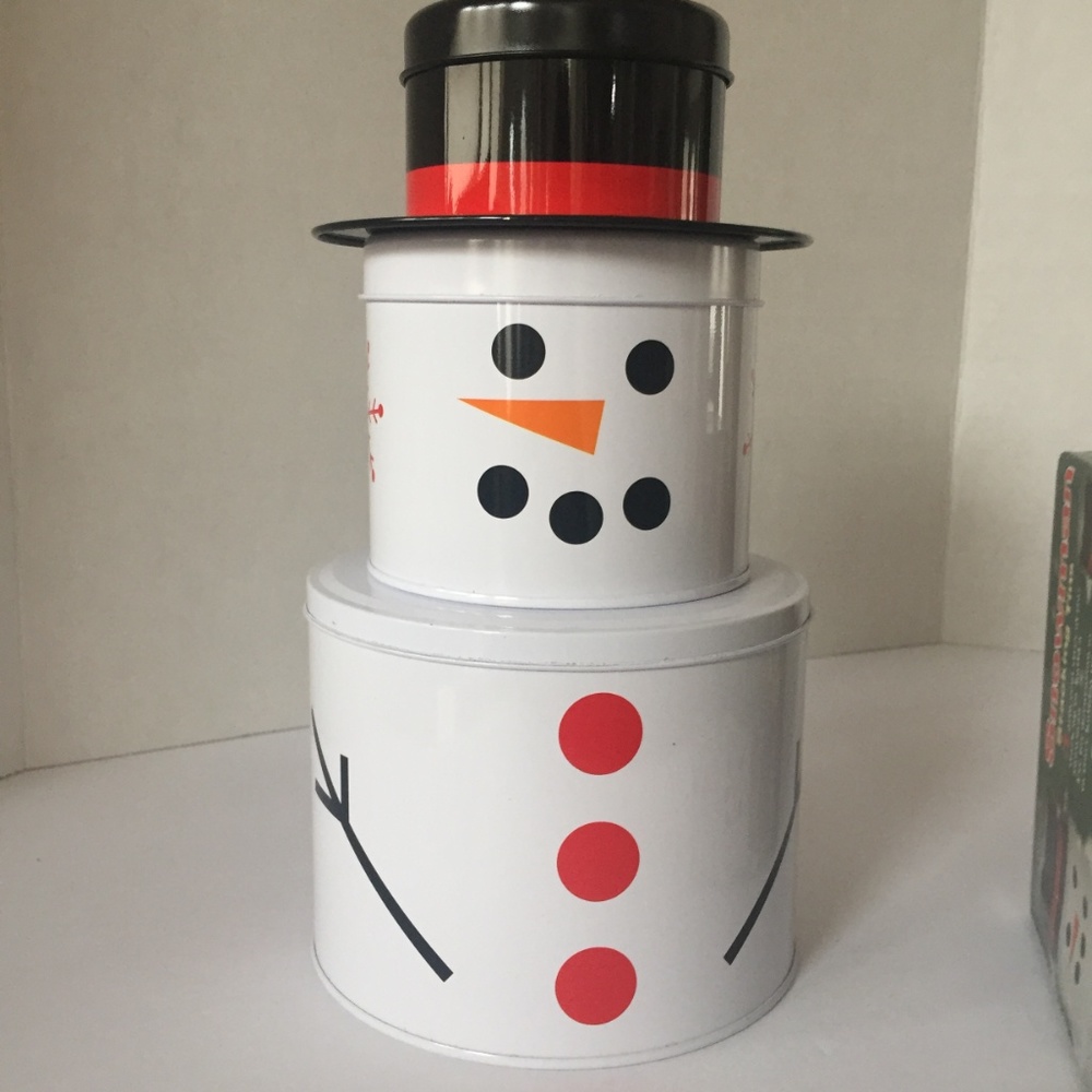 Snowman Stacking Tins